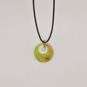 Handmade Resin Necklace with Dry Flower