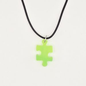 Handmade Green puzzle Necklace