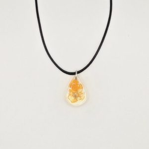 Handmade Resin Necklace with Dry Flowers