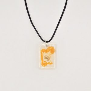 Handmade dry flowers resin necklace