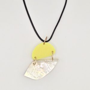 Handmade Resin and Carved Seashell Necklace