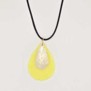 Handmade Resin and Carved Seashell Necklace