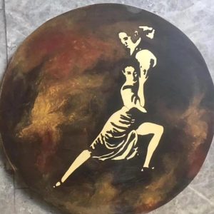 marquetry Spanish dancers