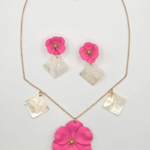 handmade necklace with earrings