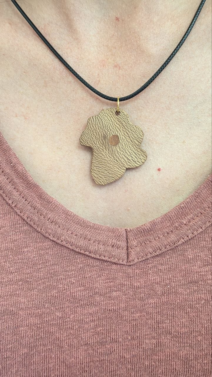 Handcrafted wooden drop earring